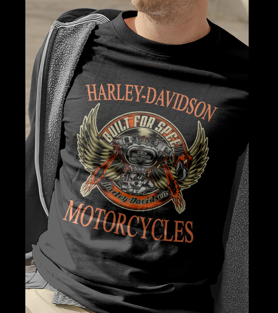 Harley Davidson Built For Speed Motorcycles T-Shirt