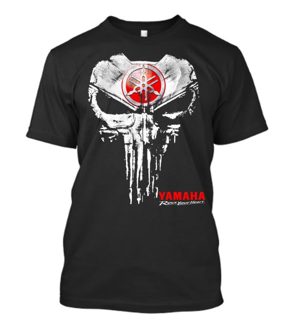 Yamaha Revs Your Heart Skull T-Shirt