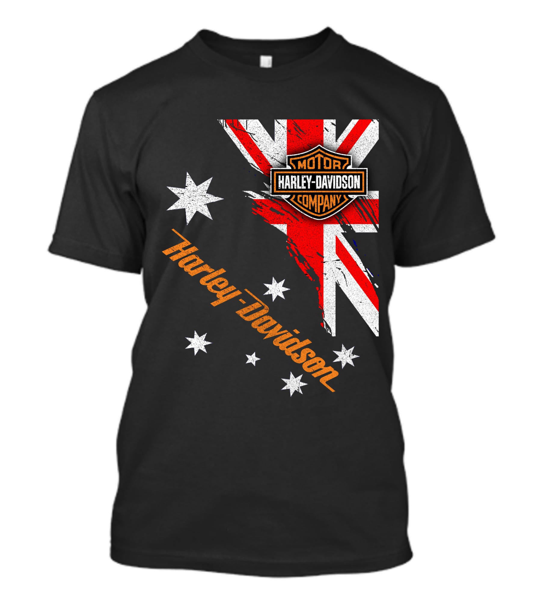 Harley Davidson Motor Company Australia Union Jack Stars T-Shirt
