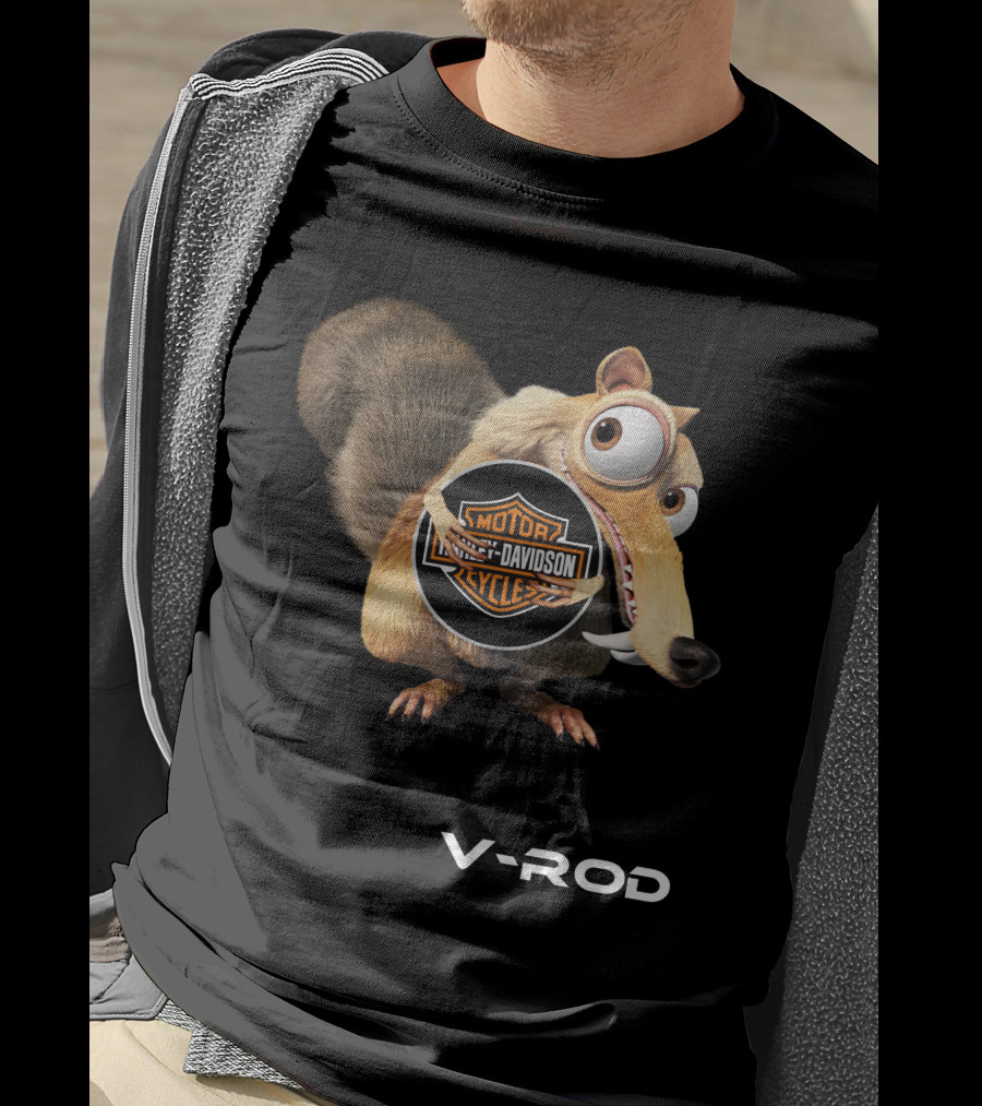 V-Rod Harley Davidson Scrat Ice Age Crossover T-Shirt