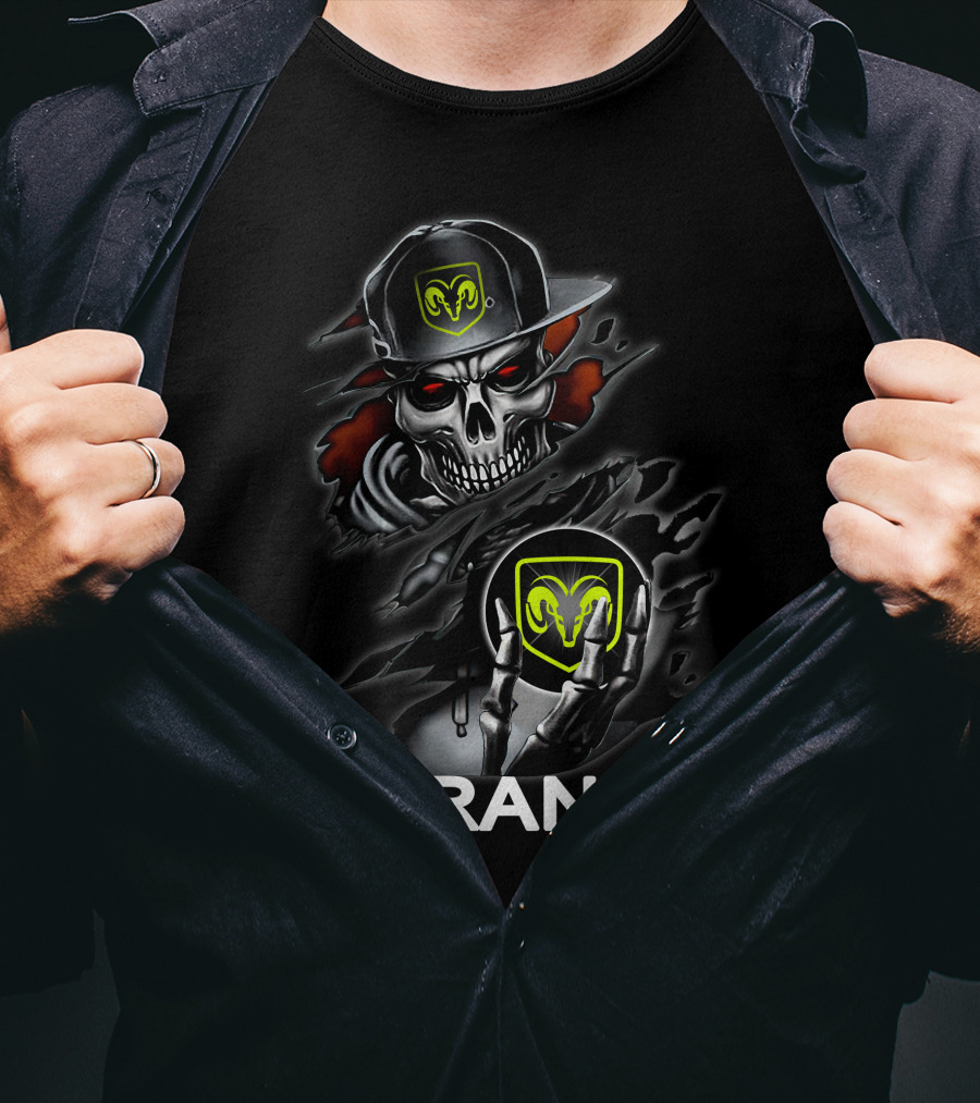 Ram Durango Skull In Cap T-Shirt
