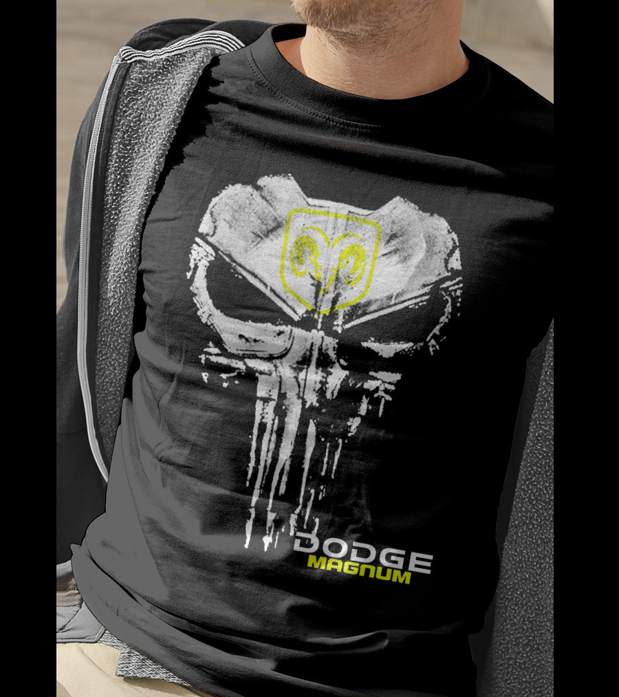 Dodge Magnum Punisher Skull Ram Logo Fusion T-Shirt