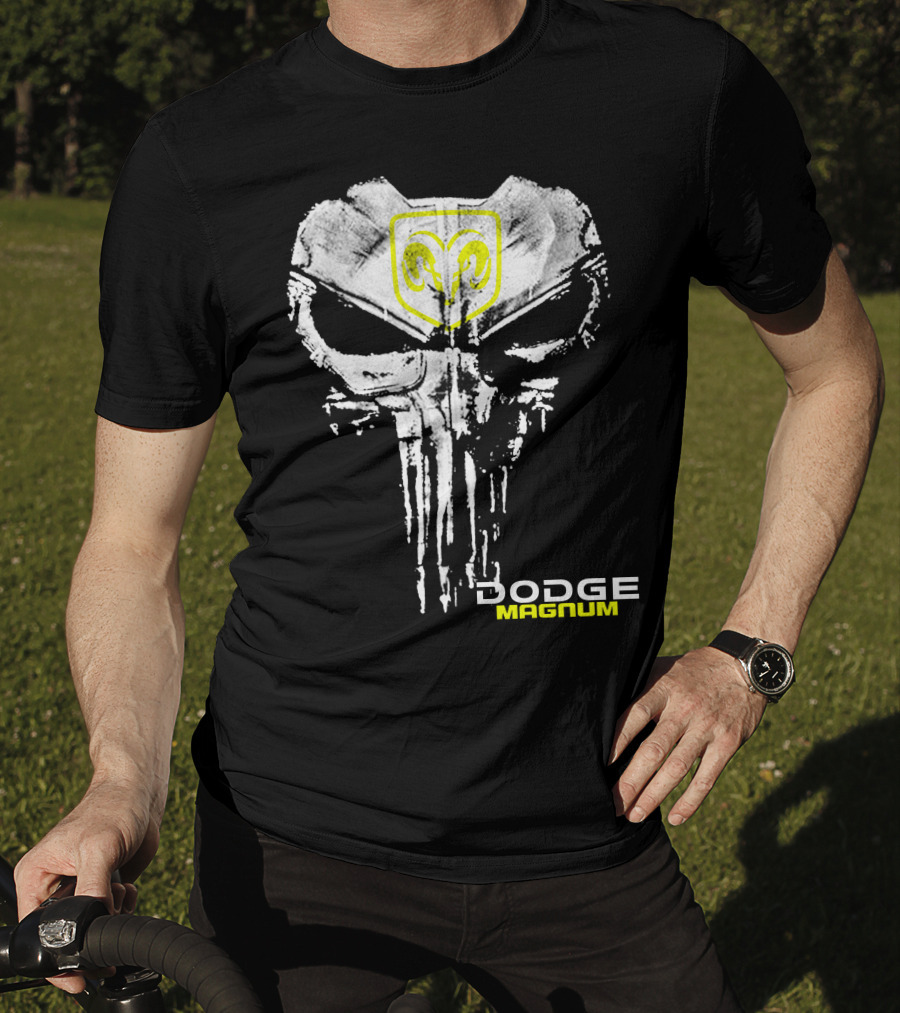 Dodge Magnum Punisher Skull Ram Logo Fusion T-Shirt