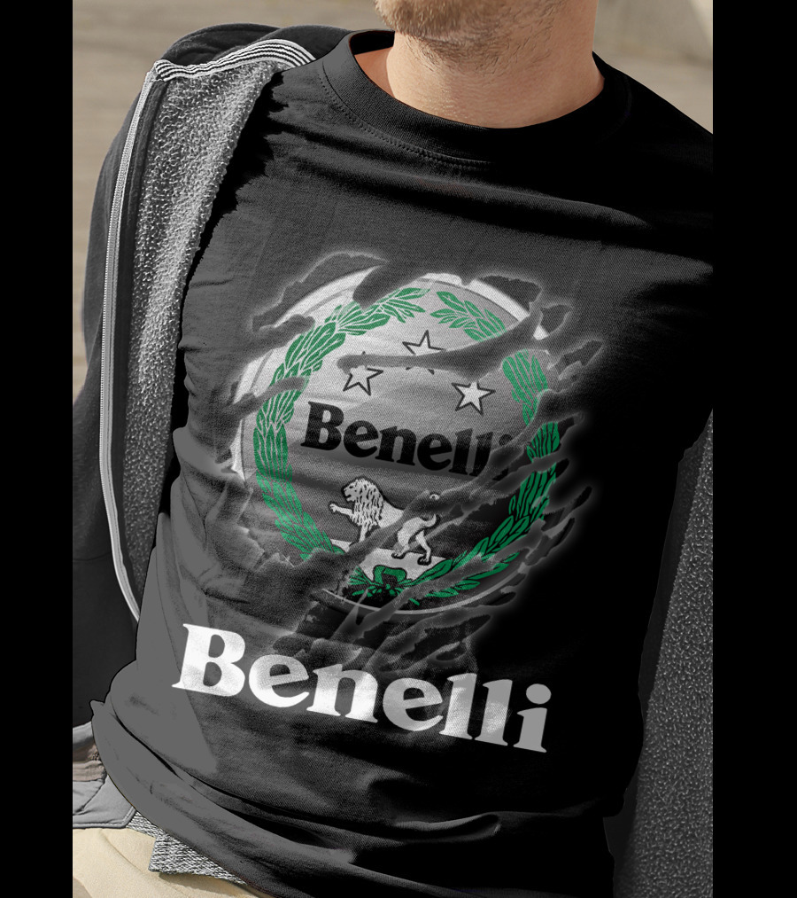 Benelli Logo With Stars And Lion T-Shirt