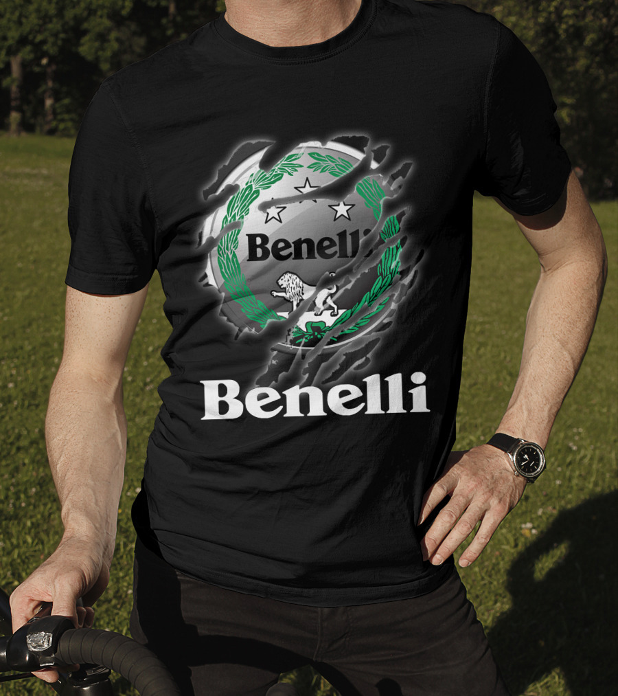 Benelli Logo With Stars And Lion T-Shirt