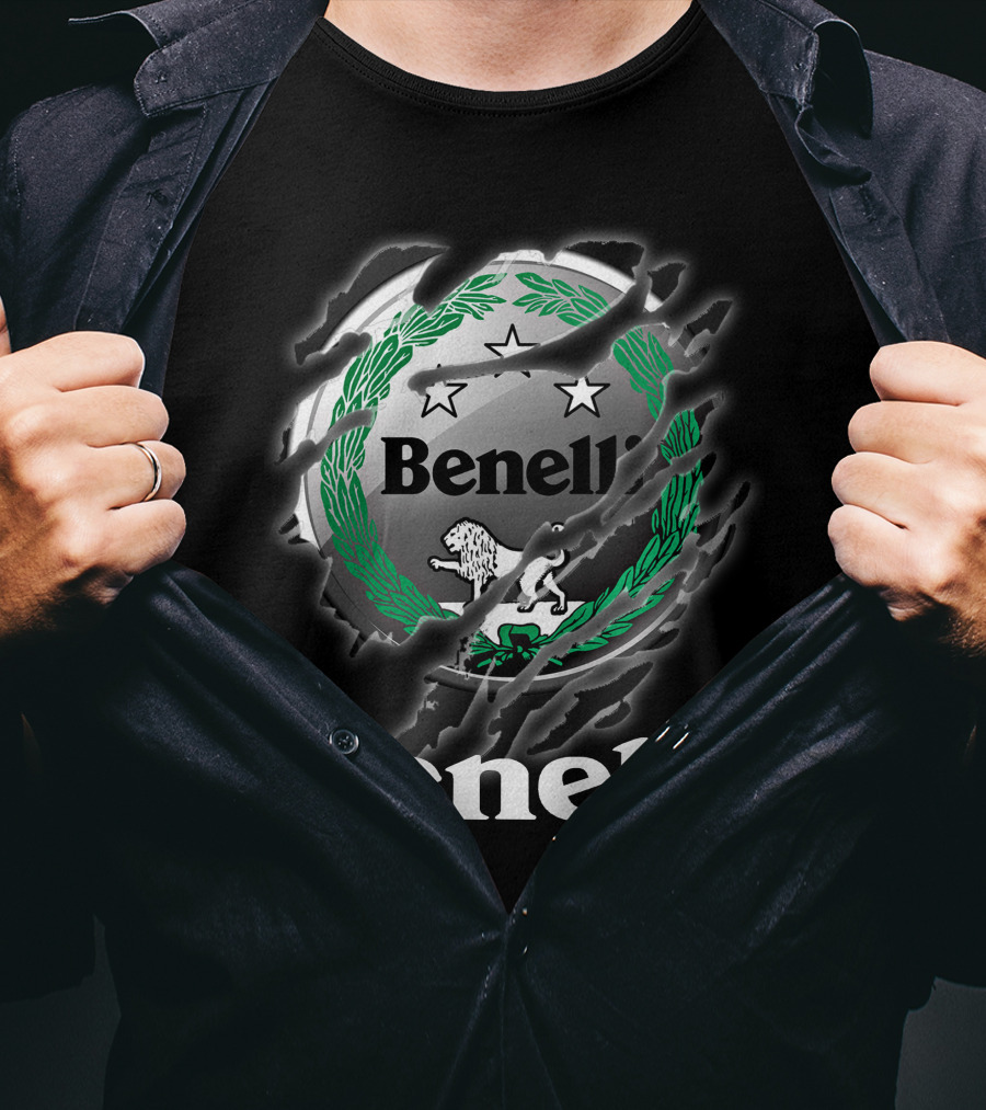 Benelli Logo With Stars And Lion T-Shirt