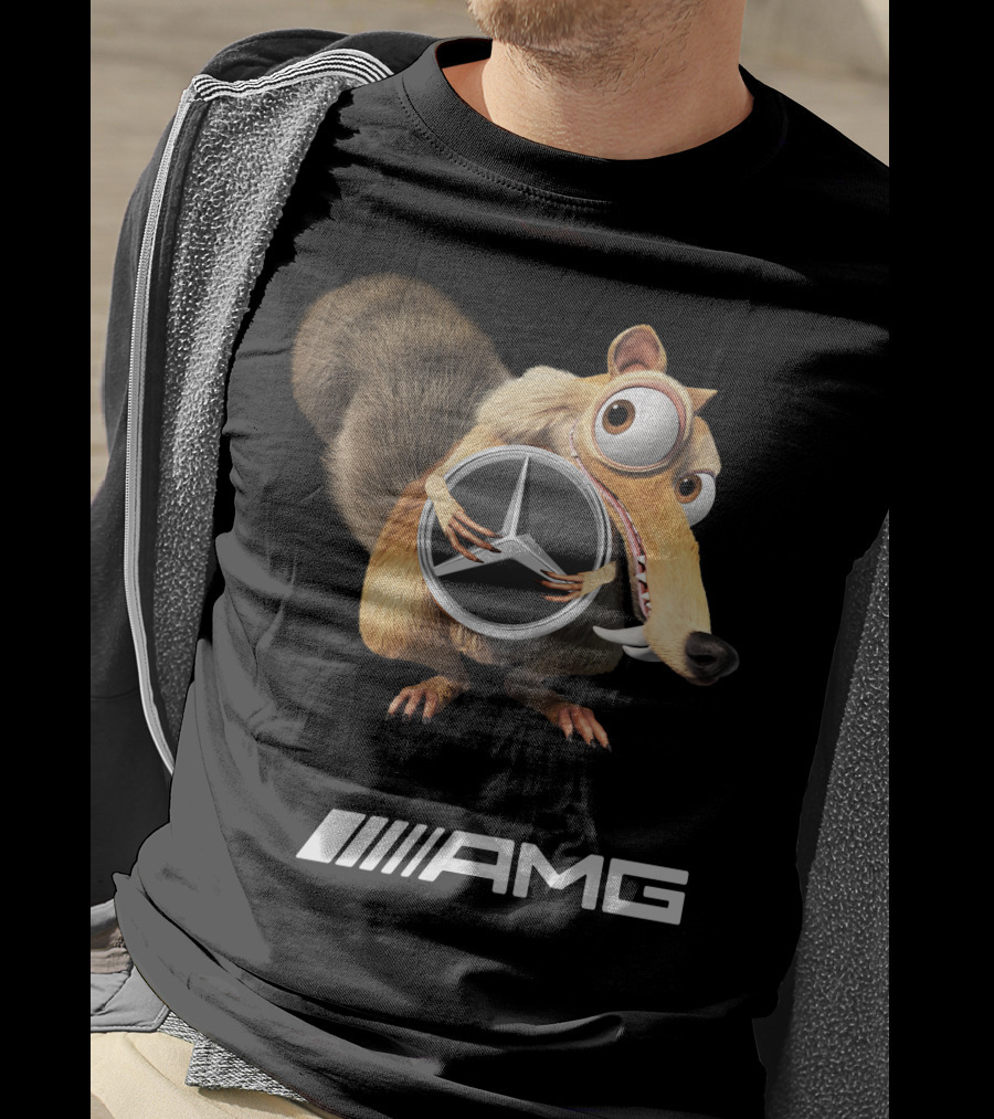 Amg Mercedes-Benz Ice Age Scrat Holding Logo T-Shirt