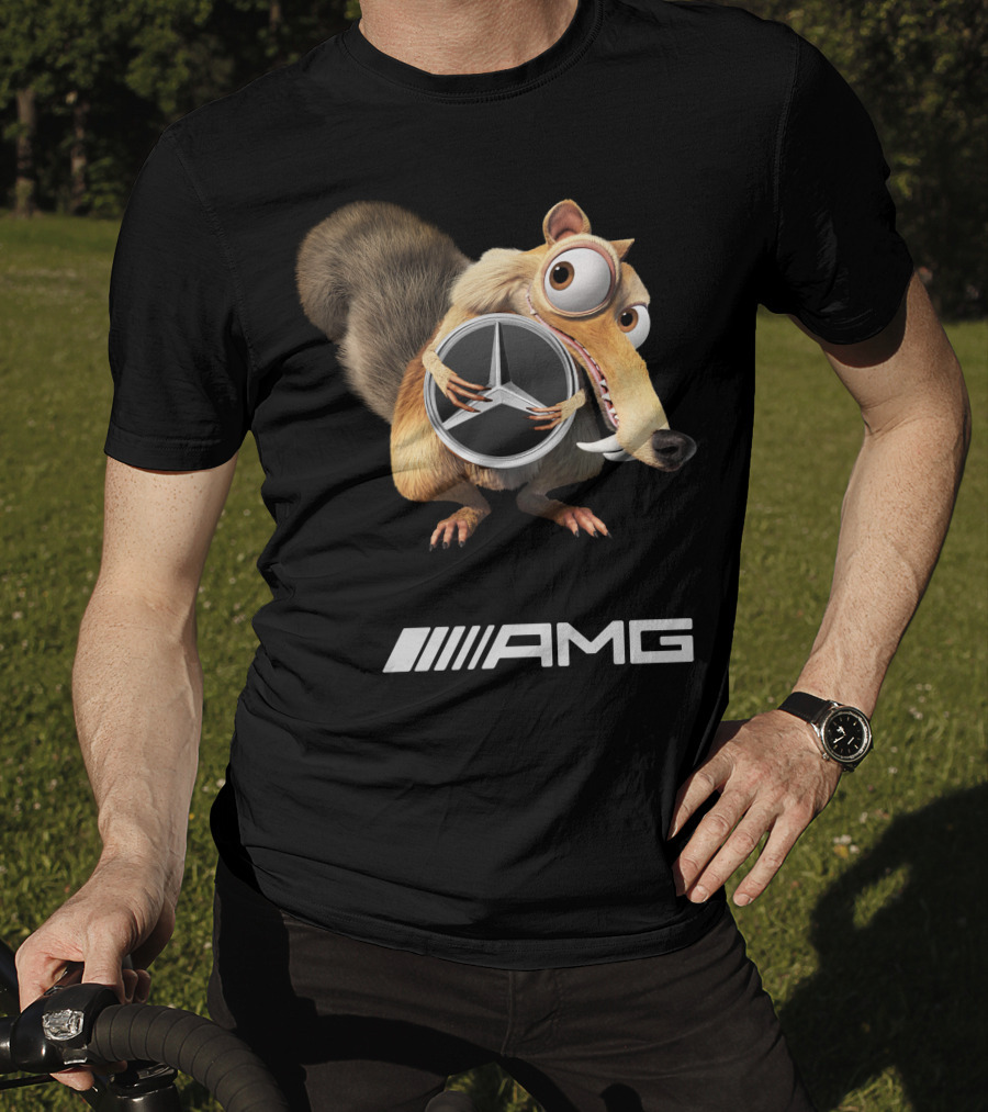 Amg Mercedes-Benz Ice Age Scrat Holding Logo T-Shirt