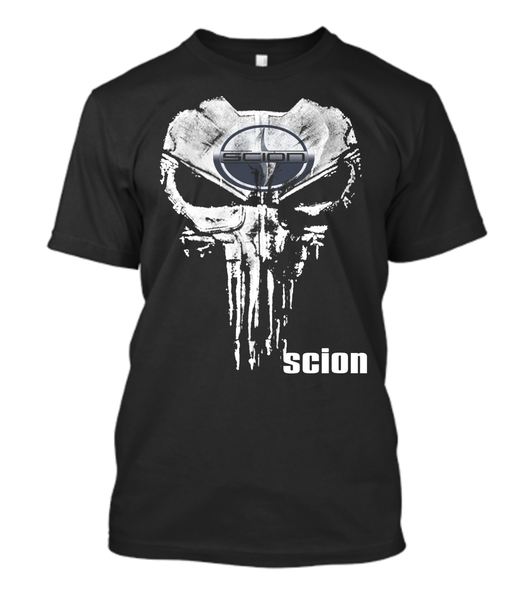 Scion Logo With Punisher Skull T-Shirt
