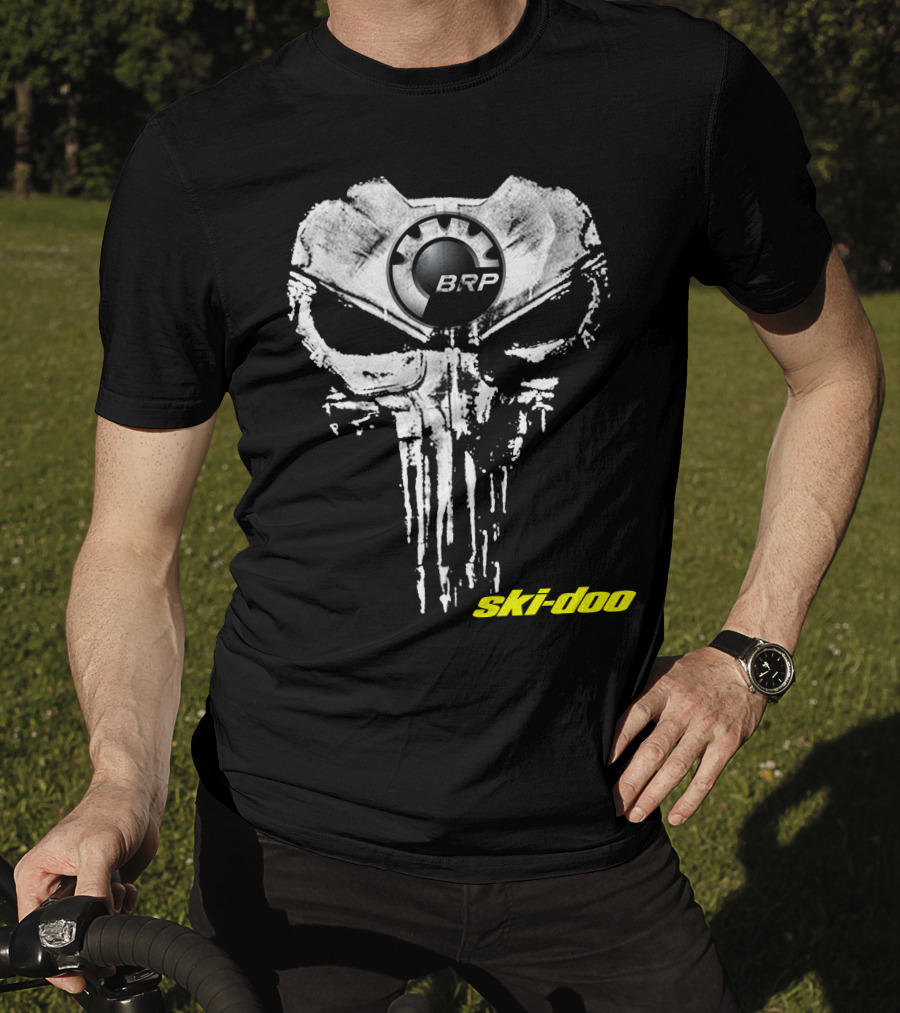 Brp Skull Logo Skidoo Punisher Style T-Shirt