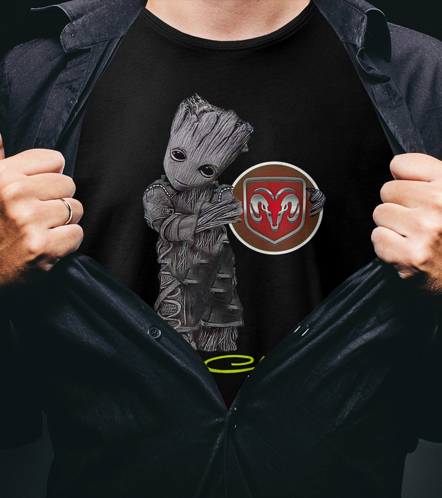 Groot Holding Ram Logo With Charger T-Shirt