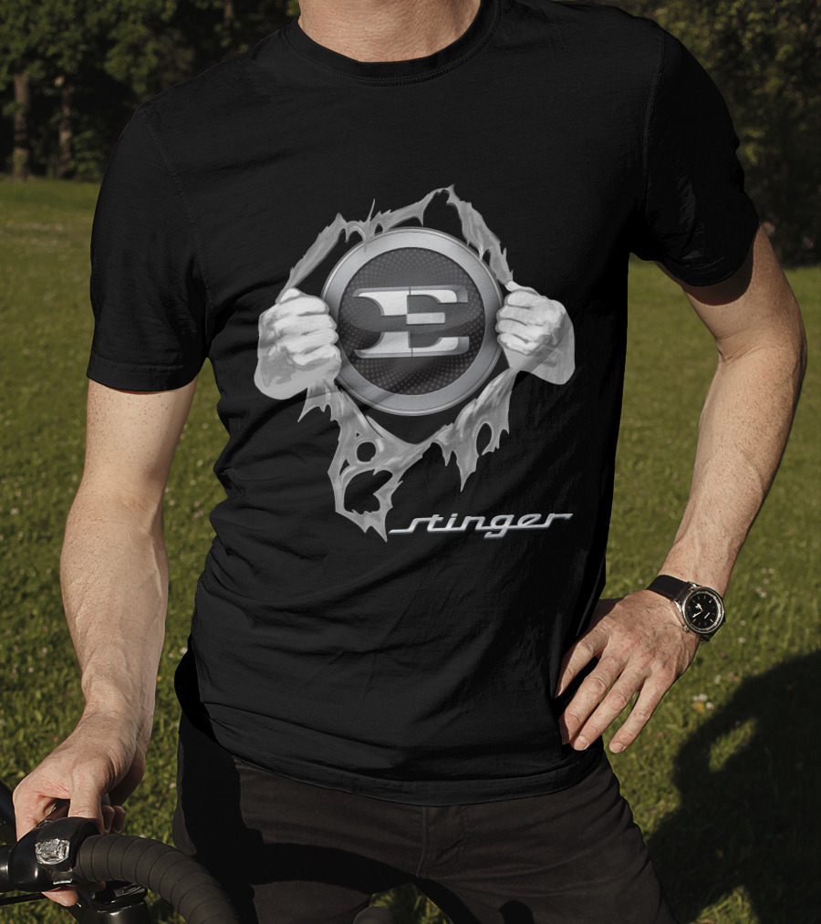 Stinger E Logo Emblem With Torn Surface T-Shirt