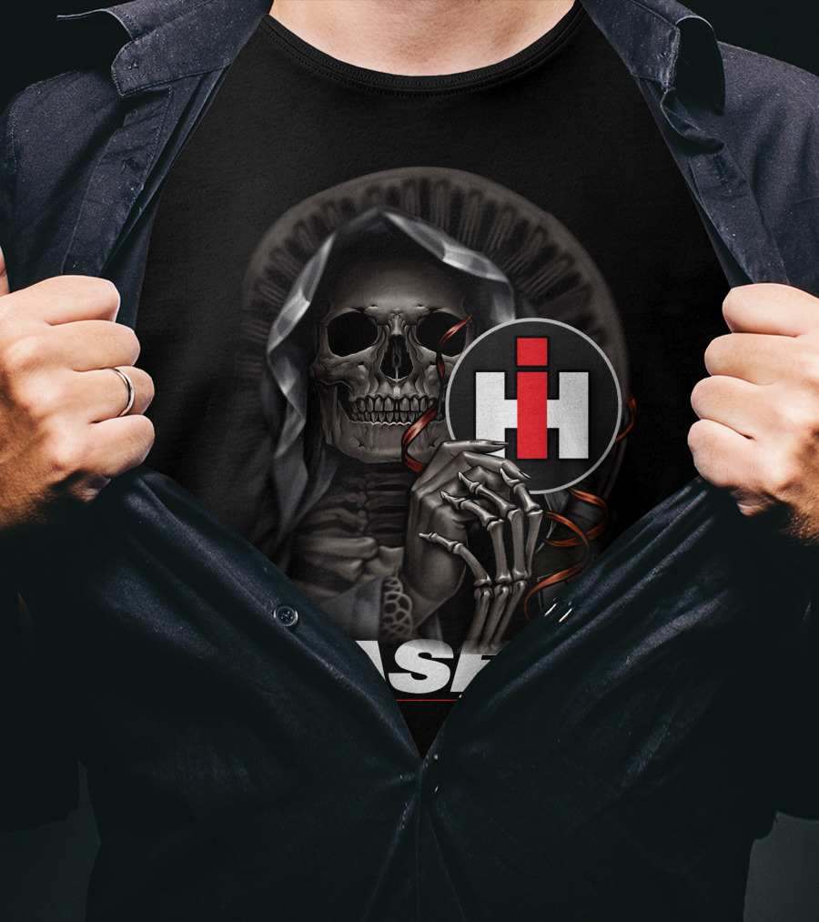 Case Ih Grim Reaper Skeleton Holding T-Shirt