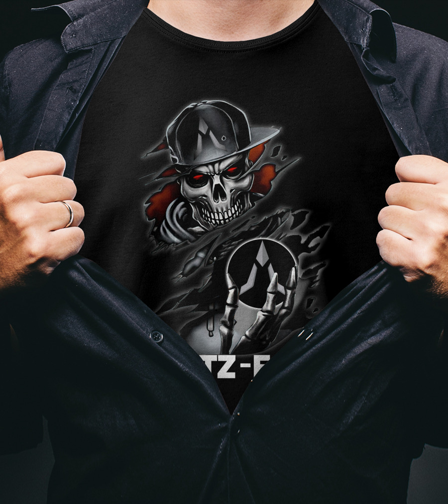 Deutz-Fahr Skull In Hat With Reflective Mask T-Shirt