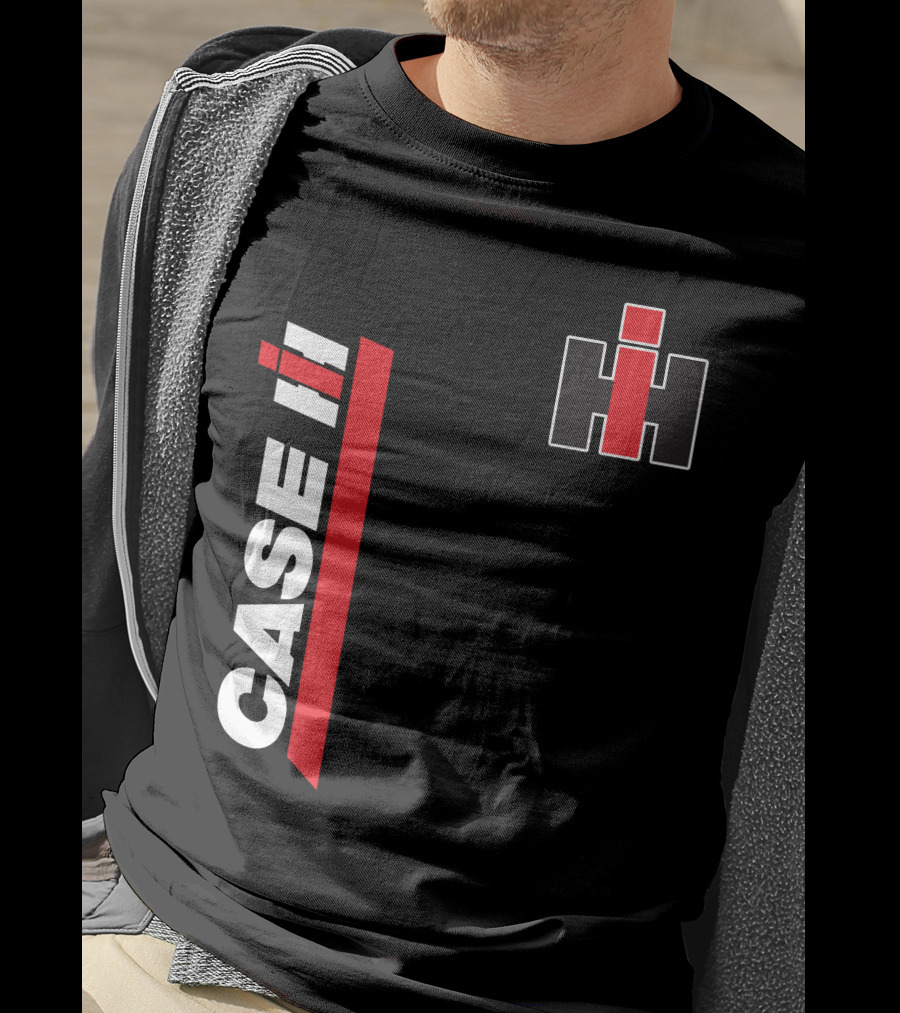 Case Ih Tractor Logo Black And Red T-Shirt
