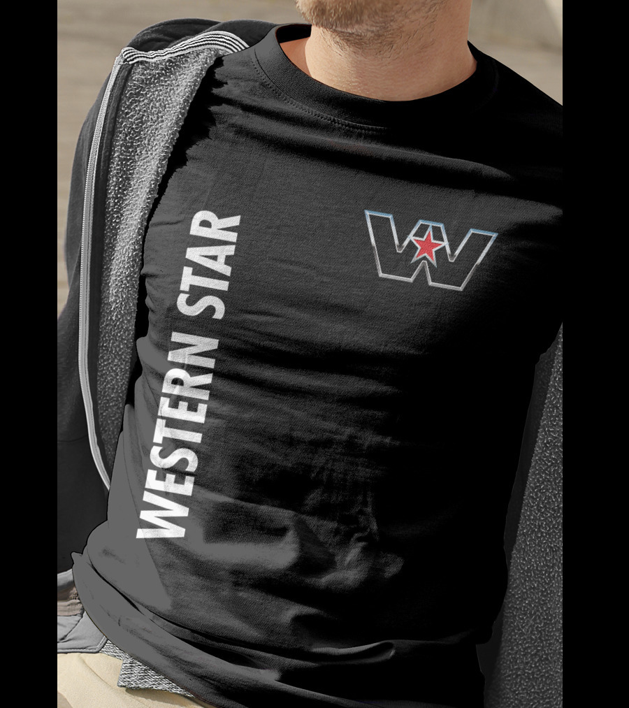 Western Star W Logo And Red Star T-Shirt