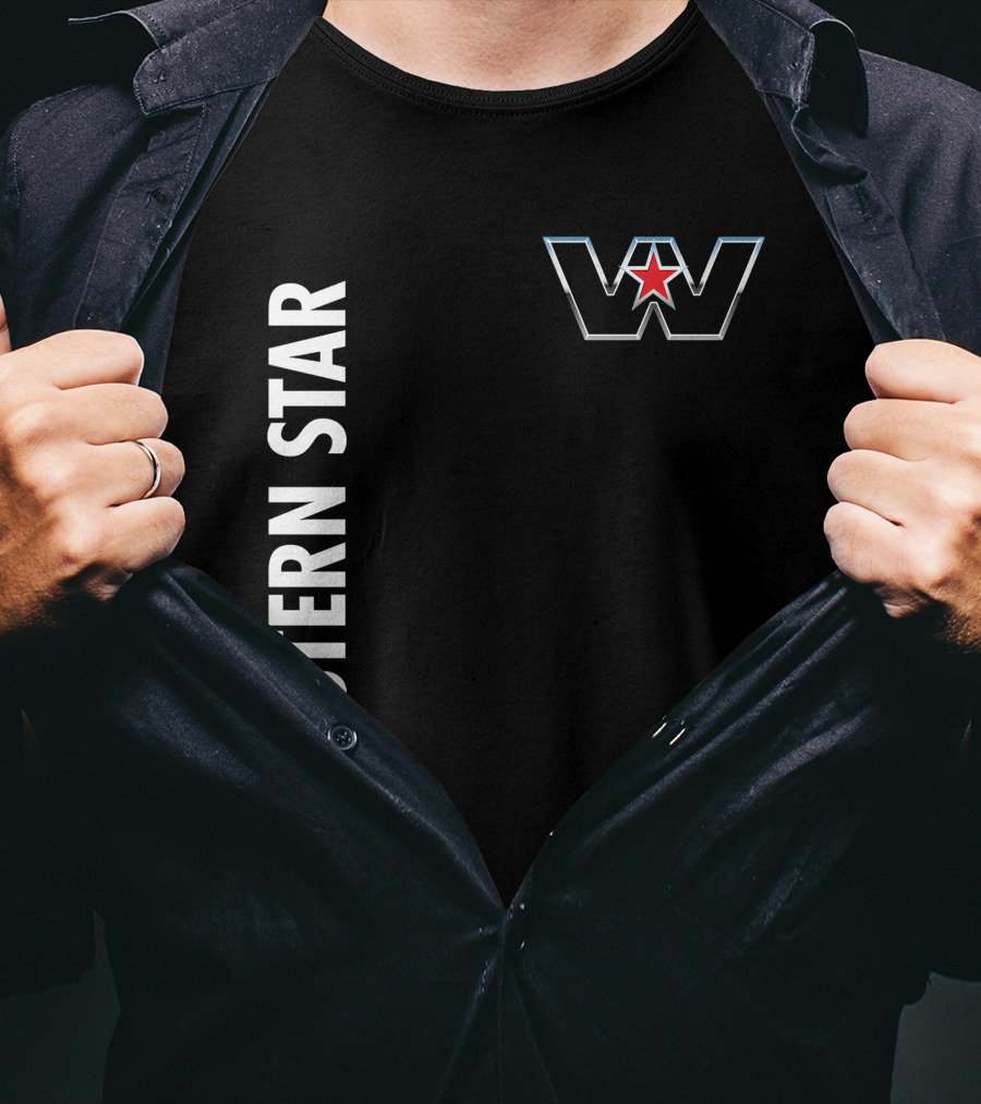 Western Star W Logo And Red Star T-Shirt
