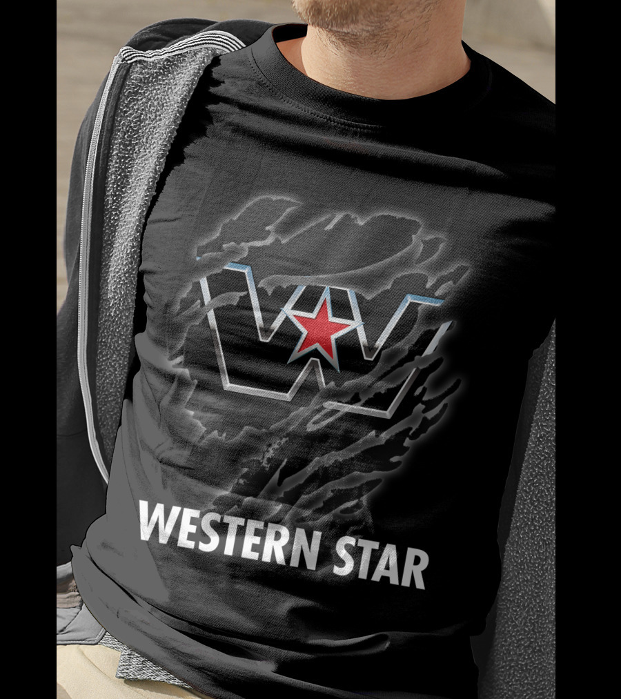 Western Star W Logo Red Star Claw Marks T-Shirt
