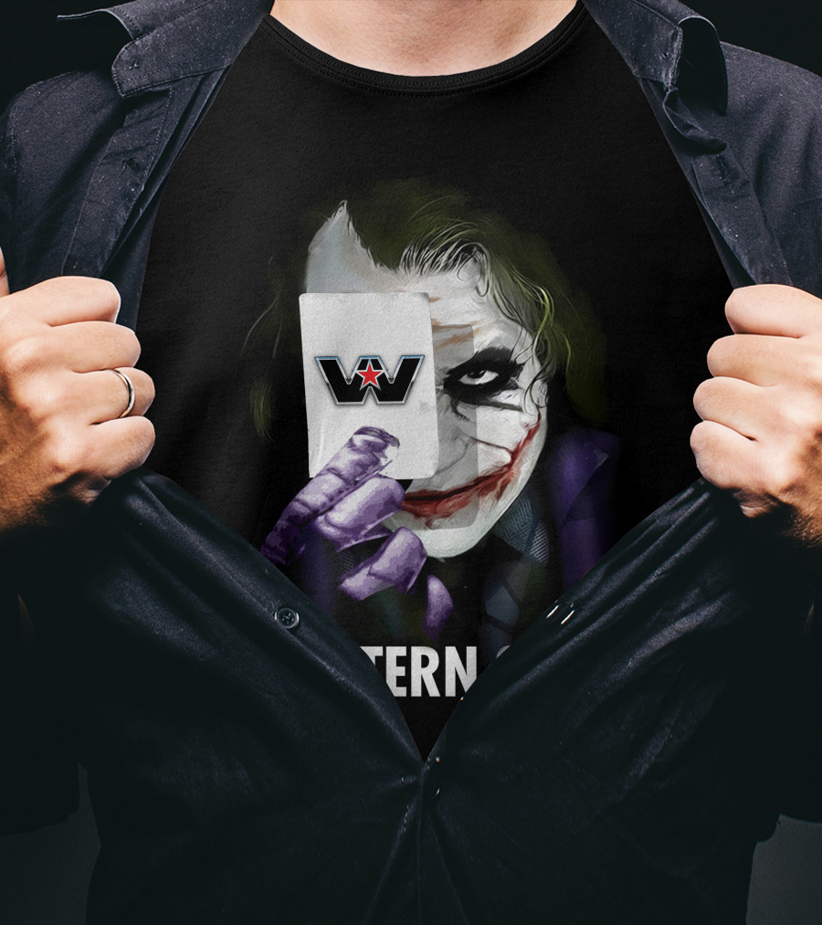Western Star Joker Card Face With W Symbol T-Shirt