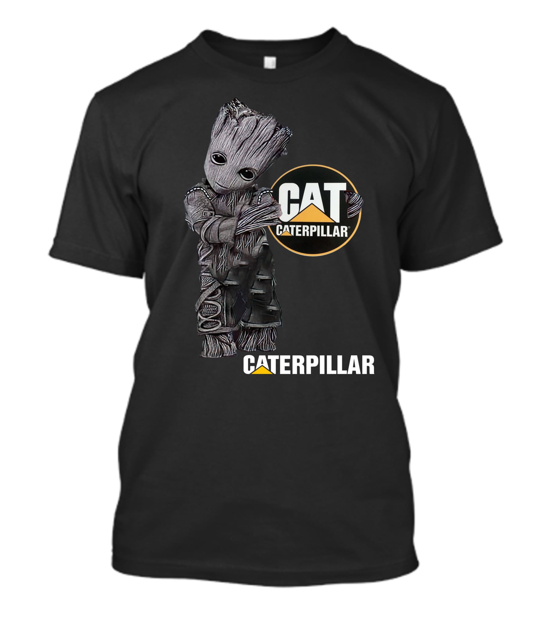 Groot Image With Cat Caterpillar Logo Elements T-Shirt