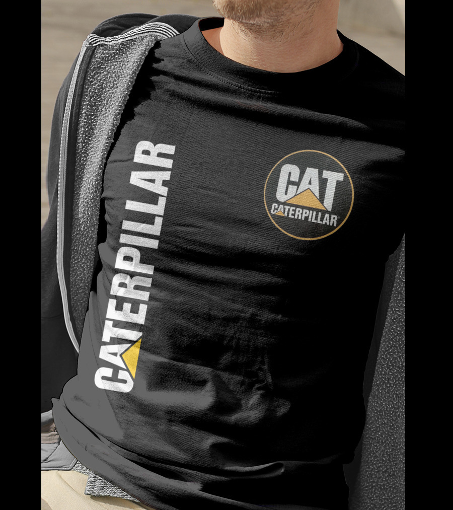 Caterpillar Cat Logo With Triangle T-Shirt