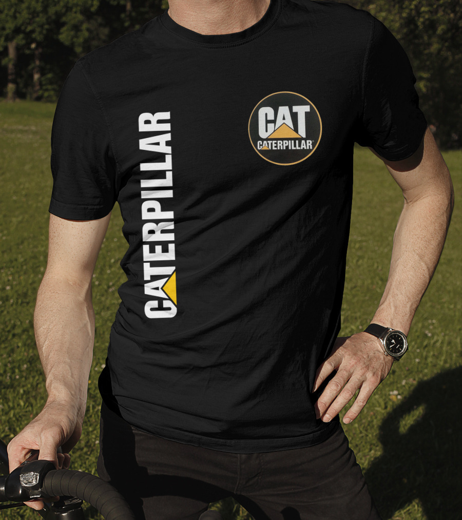 Caterpillar Cat Logo With Triangle T-Shirt
