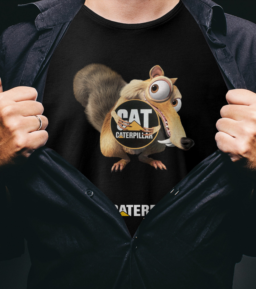 Caterpillar Cat Ice Age Scrat T-Shirt