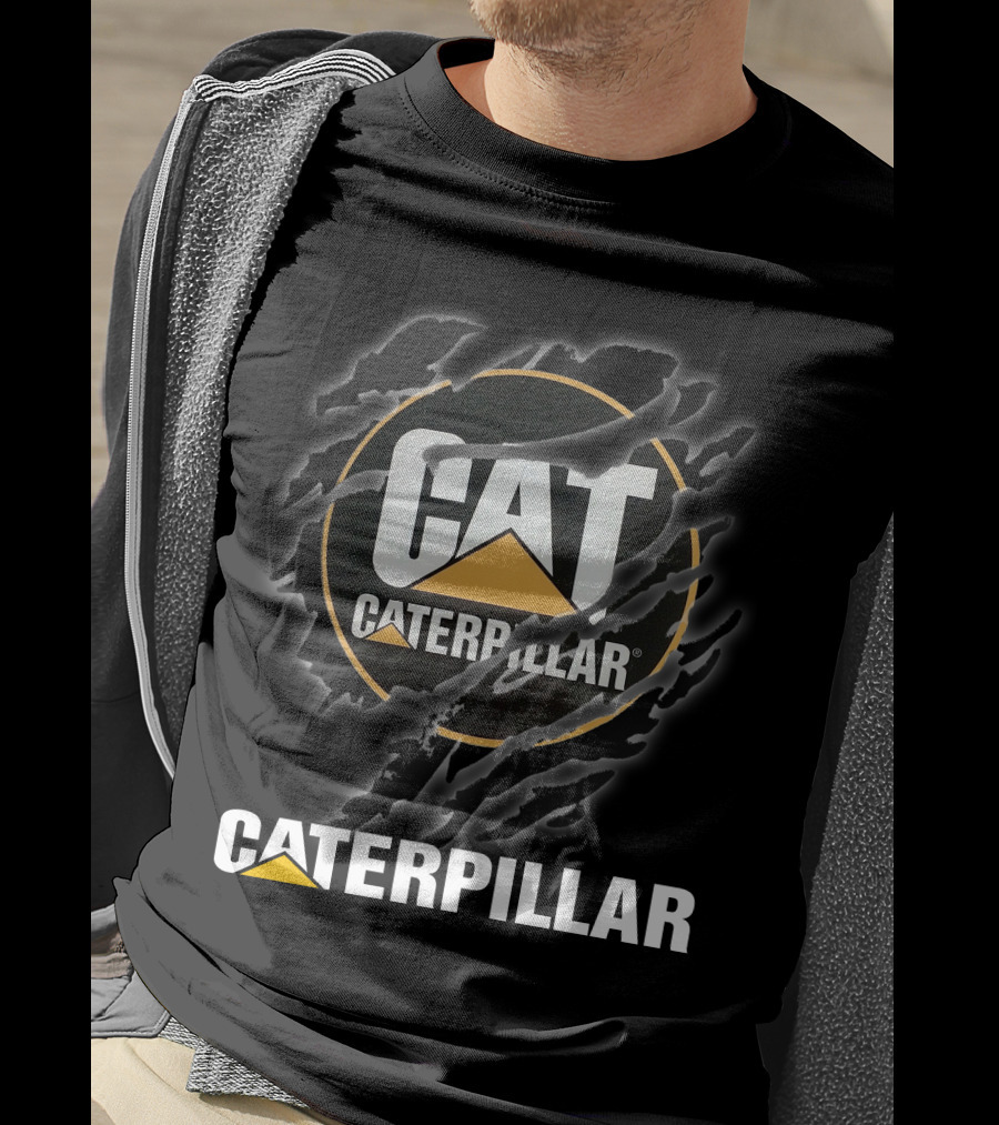 Caterpillar Cat Logo With Claw Marks T-Shirt