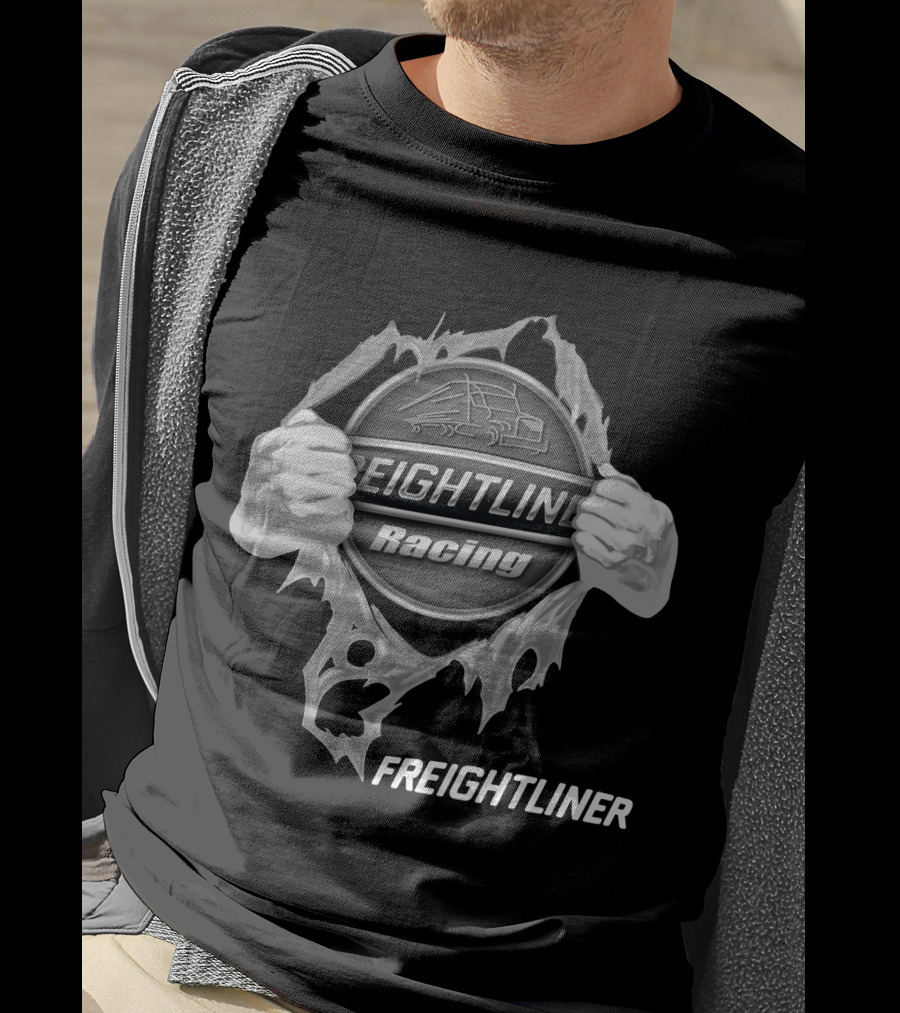 Freightliner Racing Power Symbol With Hands And Truck T-Shirt