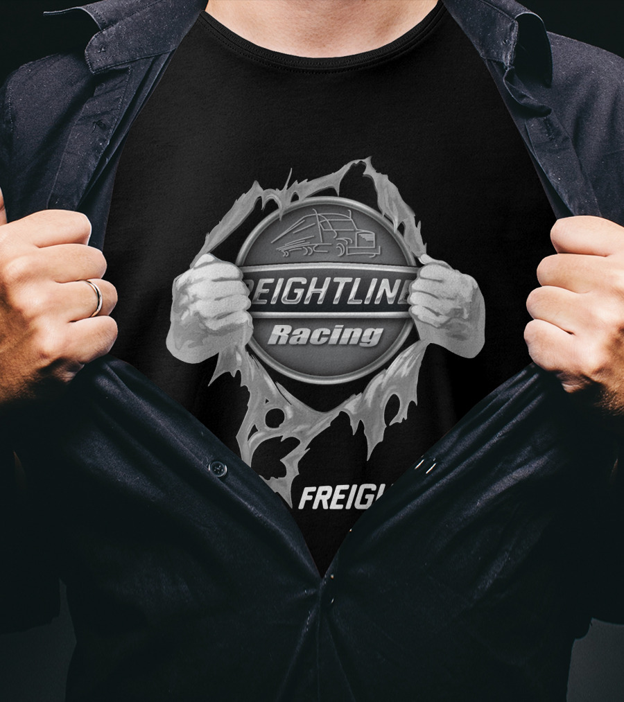 Freightliner Racing Power Symbol With Hands And Truck T-Shirt