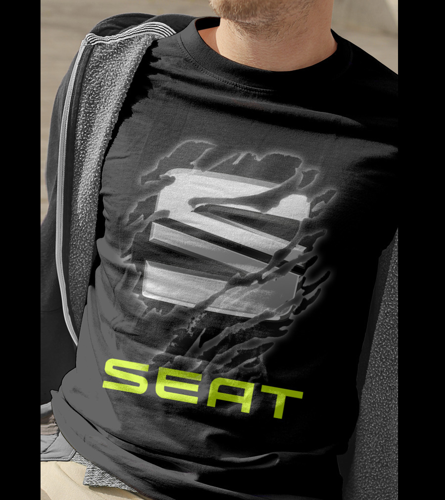 Seat Logo Metallic Claw Marks T-Shirt