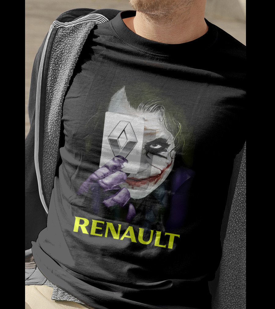 Renault Joker Iconic Playing Card Face With Renault T-Shirt