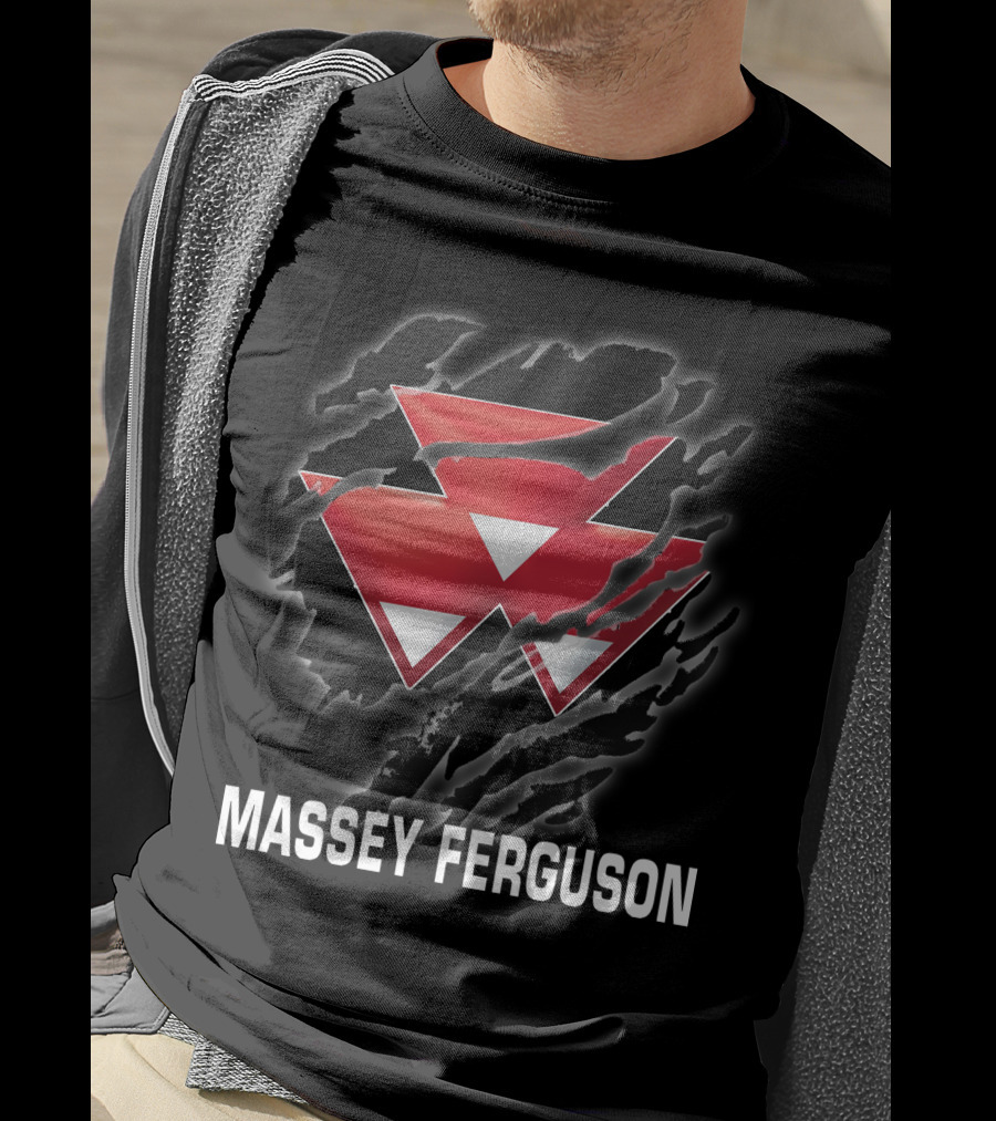 Massey Ferguson Logo Scratch Effect T-Shirt