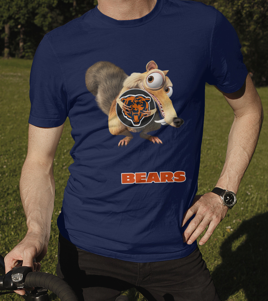 Bears 03 Chicago Football Scrat Character Crossover T-Shirt