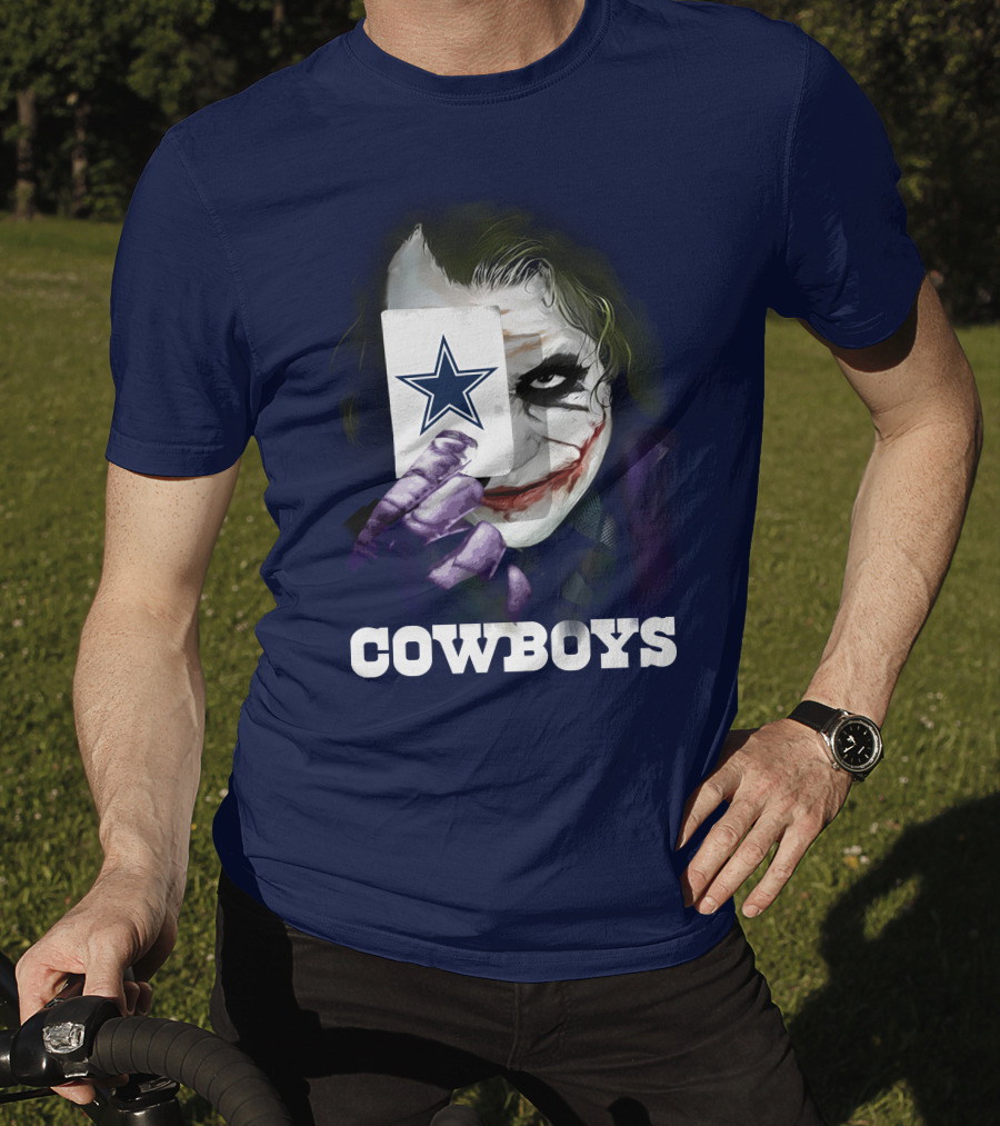 Cowboys Joker Face Playing Card Star Symbol T-Shirt