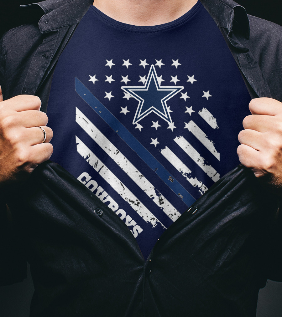 Cowboys Star And Stripes Vintage Americana T-Shirt