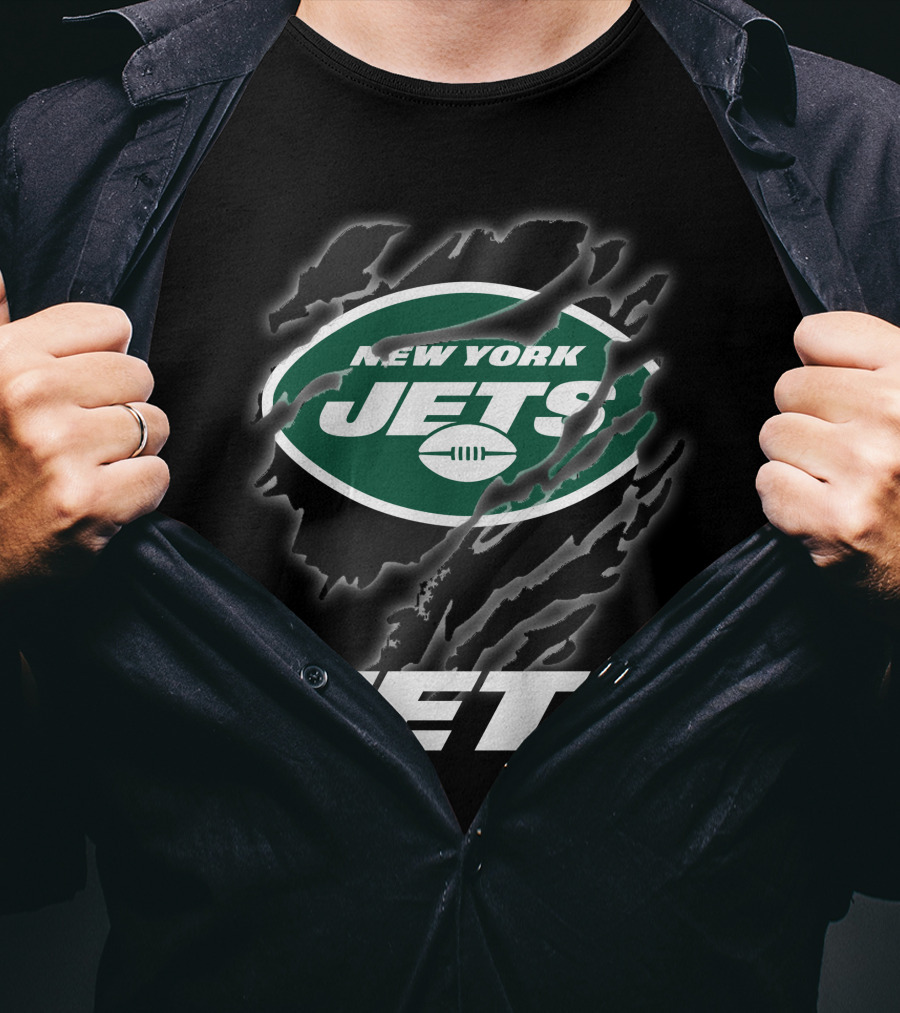 New York Jets Logo With Bold Graphics And T-Shirt