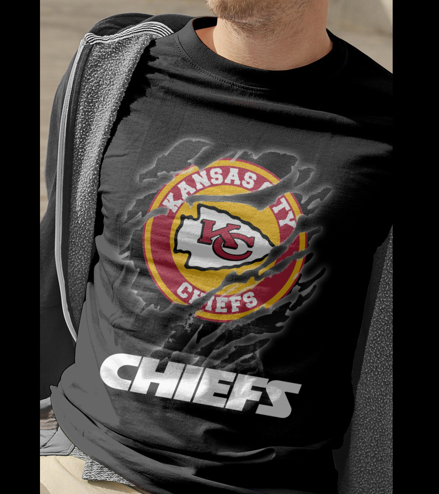 Kansas City Chiefs 08 Chiefs Logo Claw Marks T-Shirt