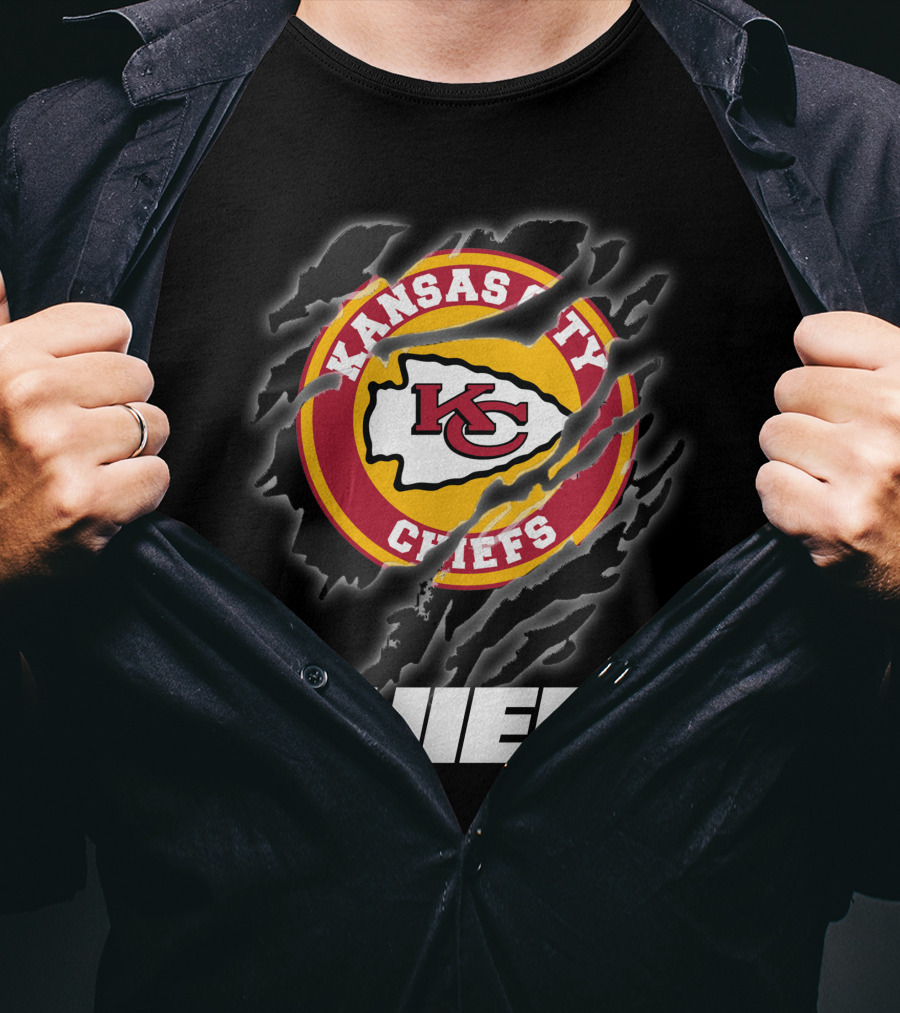 Kansas City Chiefs 08 Chiefs Logo Claw Marks T-Shirt