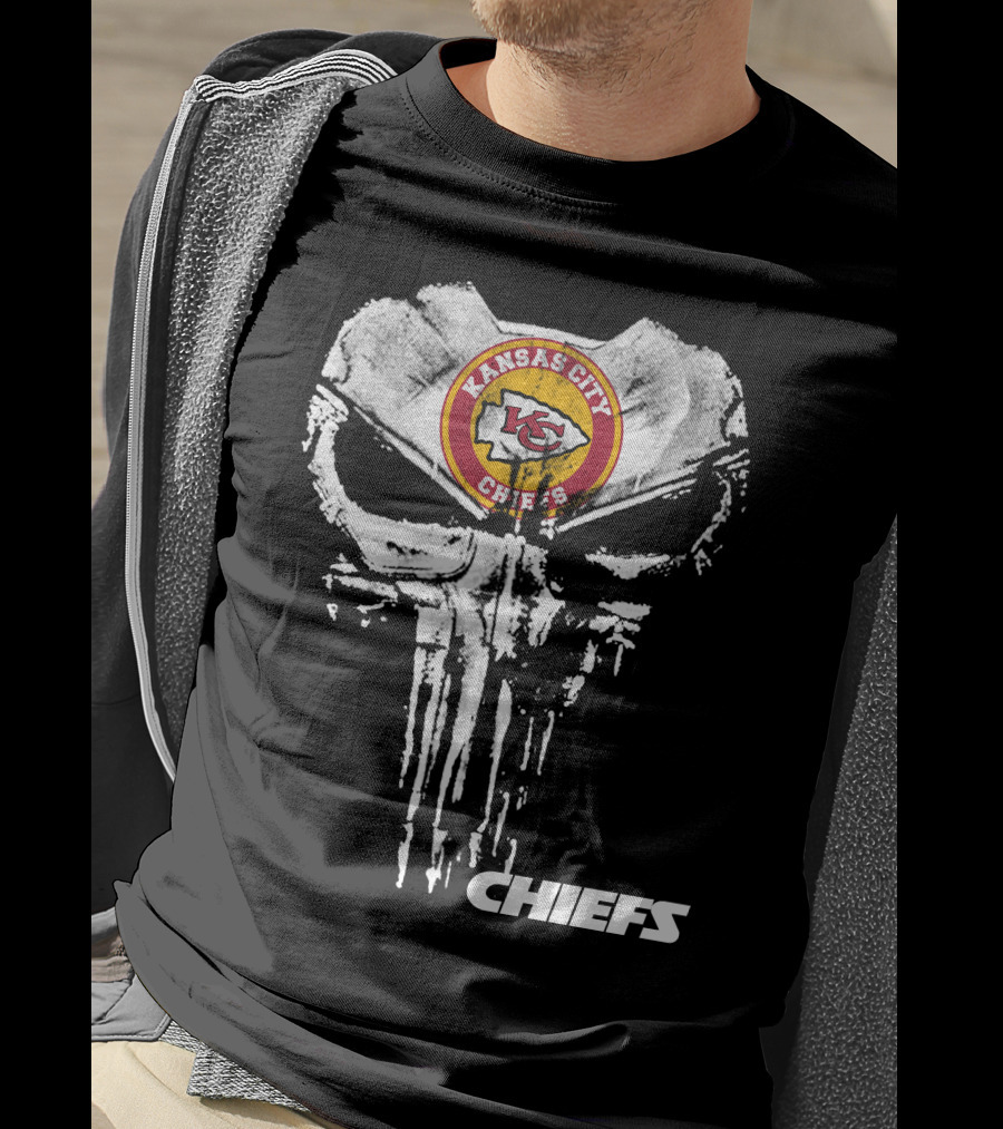 Kansas City Chiefs Skull Logo Fusion Chiefs T-Shirt