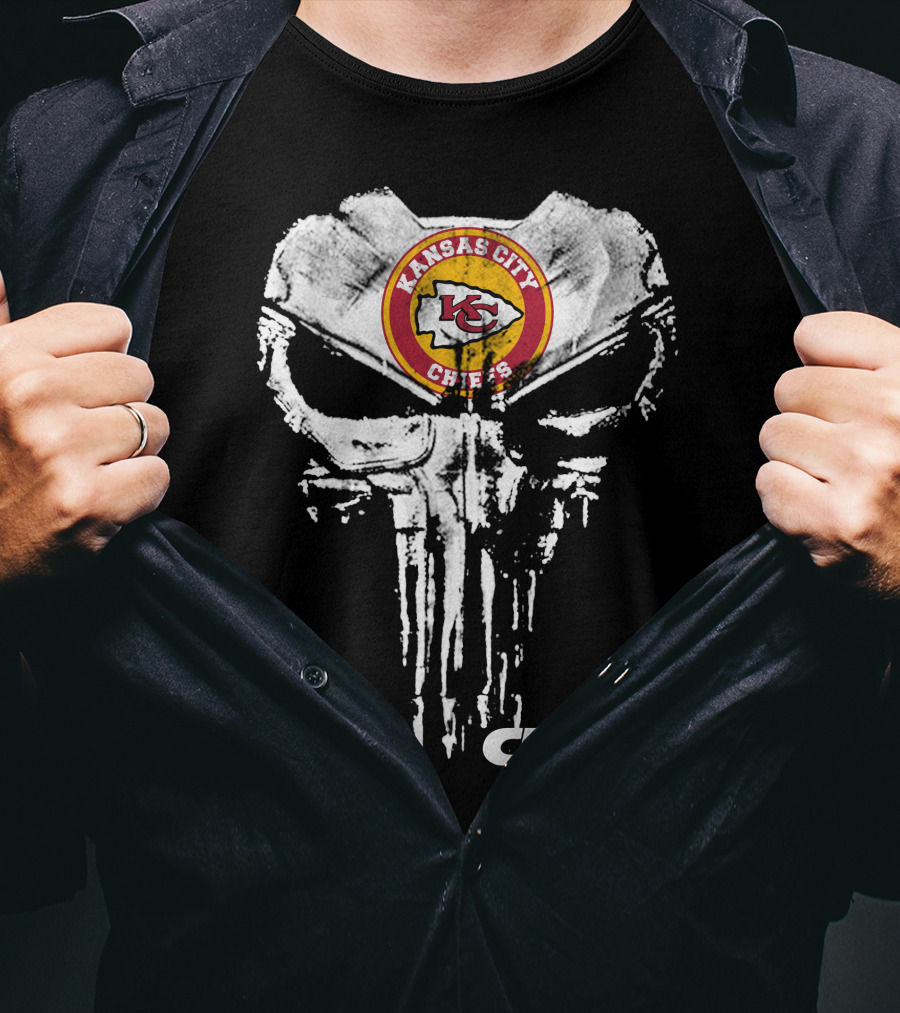 Kansas City Chiefs Skull Logo Fusion Chiefs T-Shirt