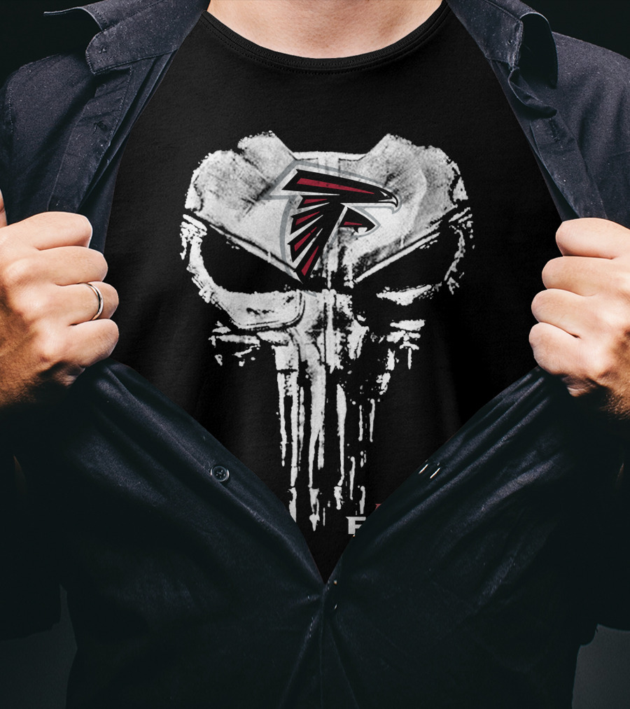 Atlanta Falcons Logo In Skull T-Shirt