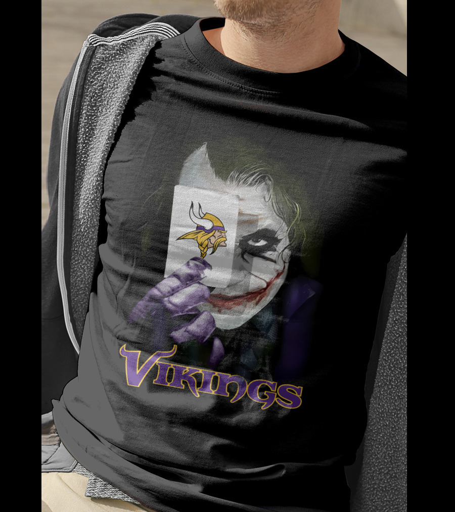 Vikings Joker Card Art T-Shirt