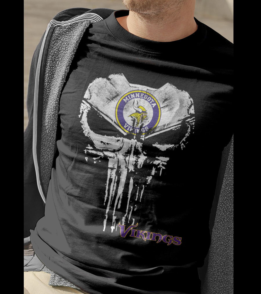Minnesota Vikings Skull T-Shirt