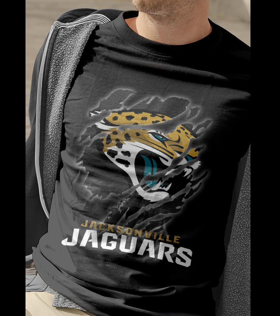 Jacksonville Jaguars Fierce Logo Claw Marks T-Shirt
