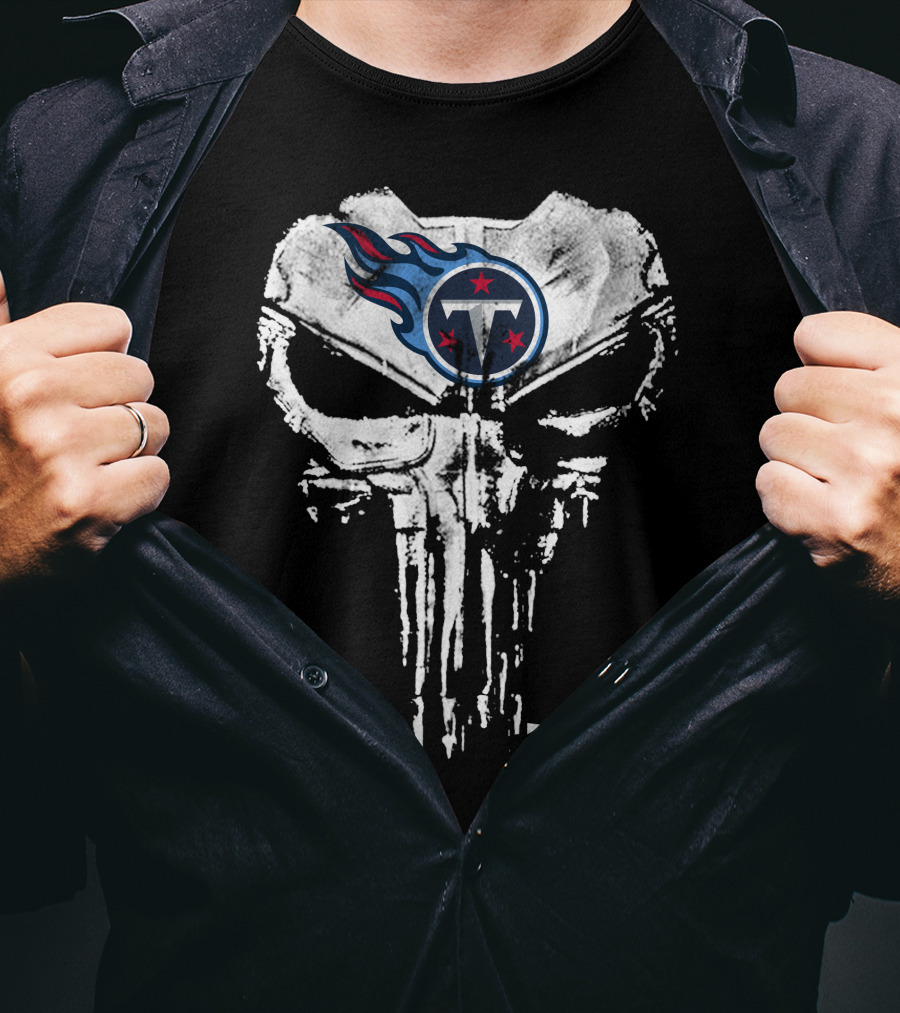 Tennessee Titans Punisher Skull T-Shirt