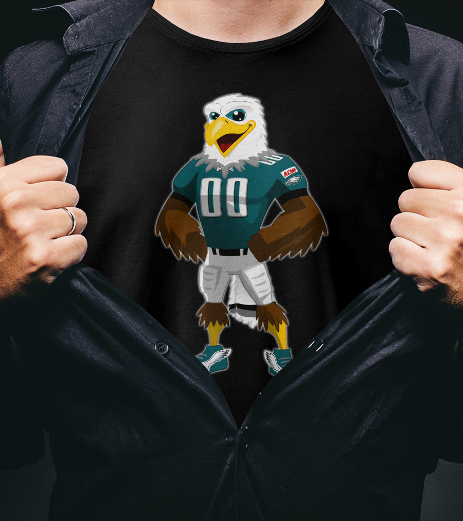 Eagles 12 Football Mascot 00 Green Jersey T-Shirt
