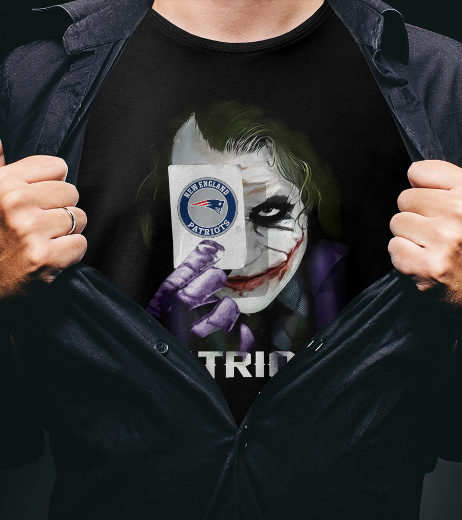 New England Patriots Joker Card Crossover T-Shirt