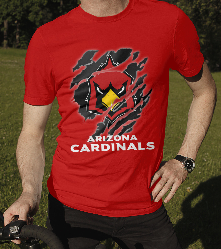 Arizona Cardinals Logo Claw Marks T-Shirt