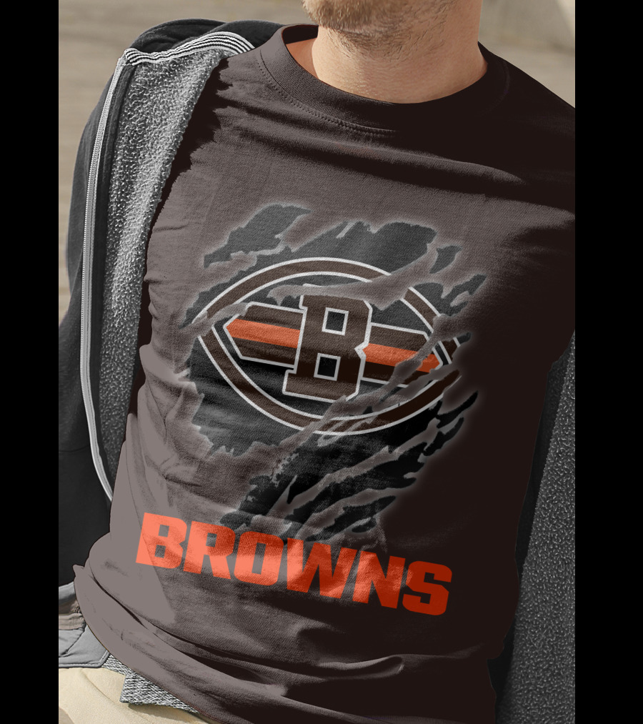 Browns 07 Football Claw Mark T-Shirt